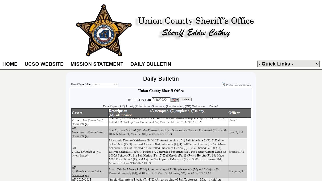 Union County Sheriff Office P2C